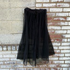V. Camuto Mini Skirt w/ Sheer Maxi-Length